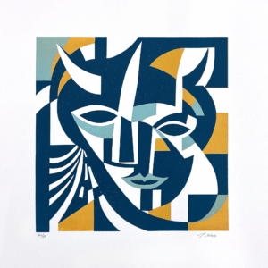 Fine Art Print "Devil". LInocut print.
