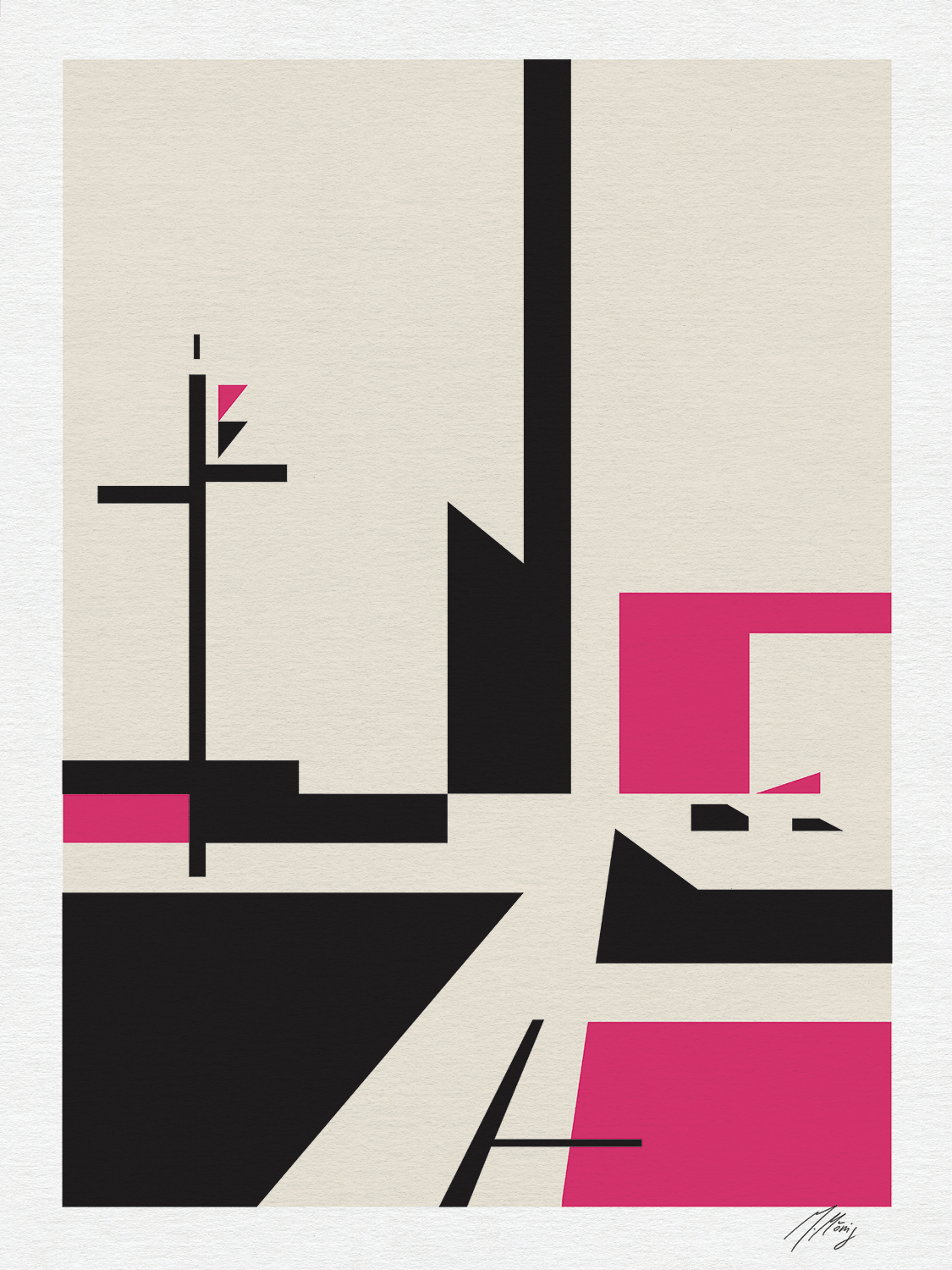 Crossroads minimalist artprint by jochenmoenig.de