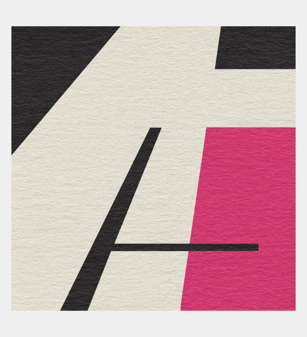 Print shows an abstract Illustration of a crossroad by Jochen Moenig. Detail.