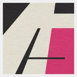 Print shows an abstract Illustration of a crossroad by Jochen Moenig. Detail.