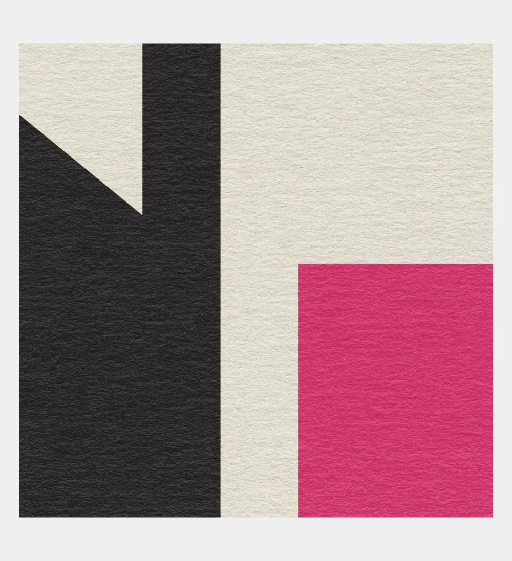 Print shows an abstract Illustration of a crossroad by Jochen Moenig. Detail.
