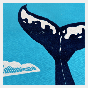 "Fluke". LInocut print. Detail