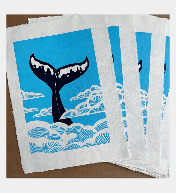 "Fluke". LInocut print. Edition