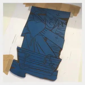 shop_Hope-Druckstock "Hope". LInocut print. Block