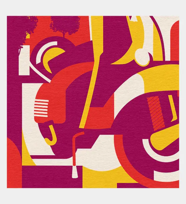 Fine Art Print "Scooter". Giclee print. Detail