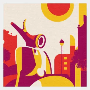 shop_Scooter-01-Detail2 Fine Art Print "Scooter". Giclee print. Detail