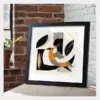Fine Art Print "Bird". Giclee print. Framed.