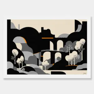 Fine Art Print "The Valley". Giclee print.