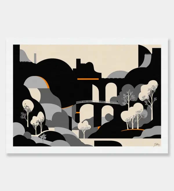 Fine Art Print "The Valley". Giclee print.